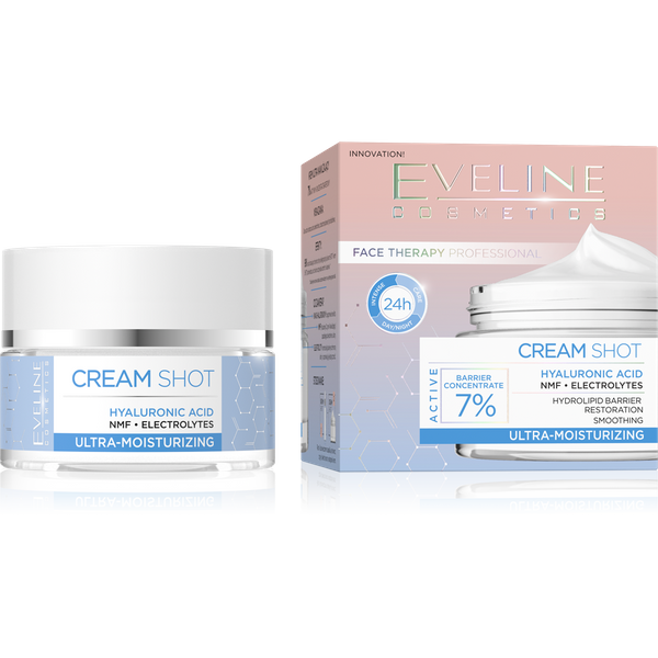 Eveline Face Therapy Professional Cream Shot Ultra Moisturizing Cream for Dry and Very Dry Skin 50ml