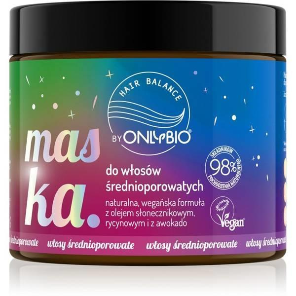 Onlybio Hair Balance Mask for Medium Porosity Hair with Sunflower and Castor Oil 400ml
