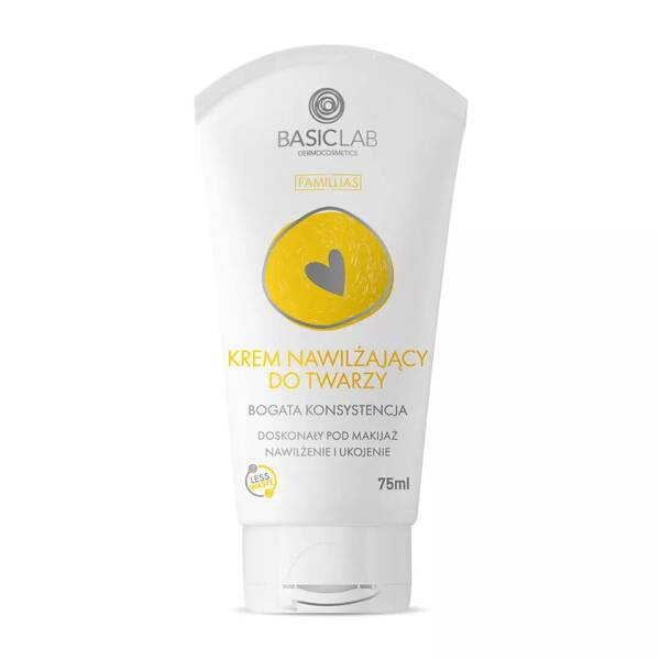 BasicLab Famillias Moisturizing Face Cream Rich Texture for Dry and Sensitive Skin 75ml