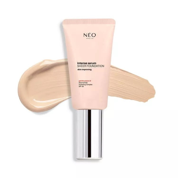 Neo Makeup Intense Serum Sheer SPF 30 Moisturizing Foundation No. 00 Alabaster with Glass Skin Effect 30ml