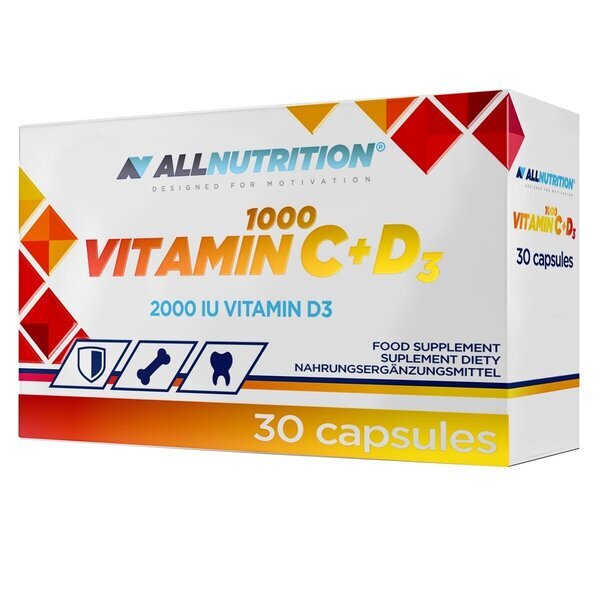 Allnutrition Food Supplement Vitamin C 1000 D3 Immune System Support 30 Capsules Polish Health Supplements Vitamins And Minerals Online Shop Taniekosmetyki Co Uk