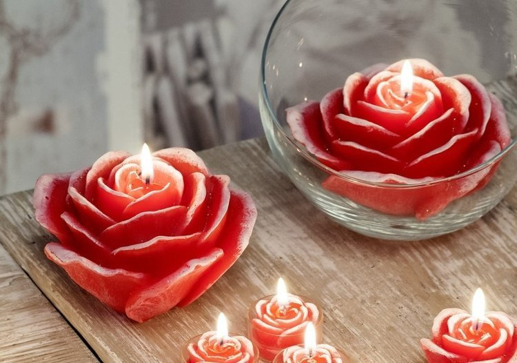 Bartek Candles MOULIN ROUGE Rose 125mm X 75mm color Red Gift ideas