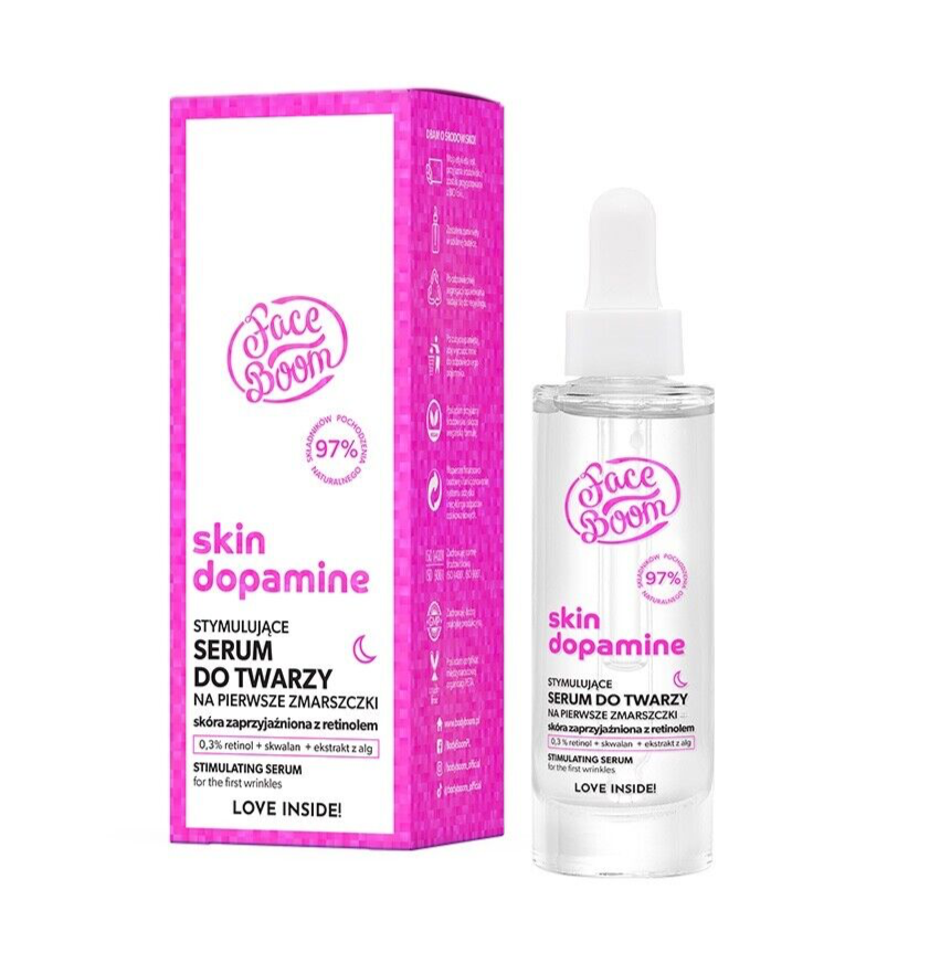 FaceBoom Skin Dopamine Stimulating Serum with Retinol 0.3% for Face for ...