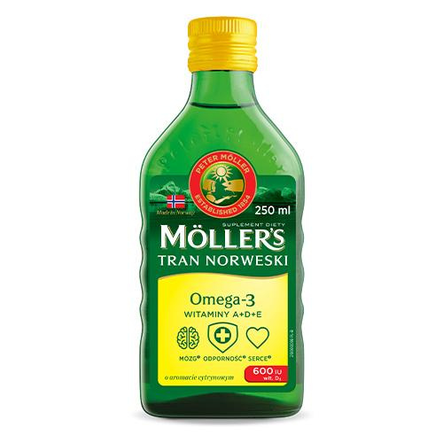 MOLLERS Norwegian Fish Oil lemon aroma, 250ml | Polish Health Supplements \\  Vitamins and Minerals | Online Shop Taniekosmetyki.co.uk