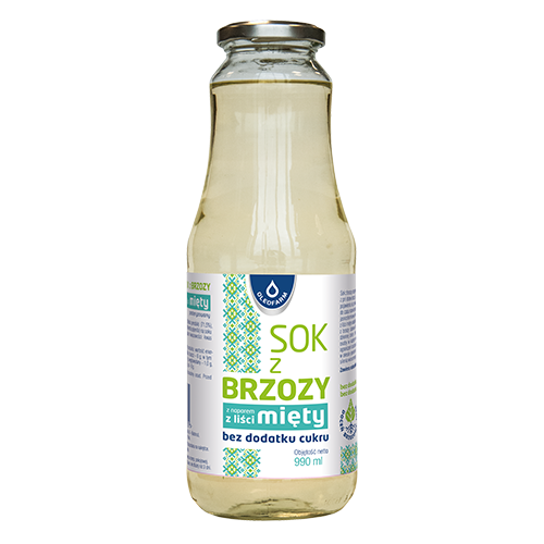 Oleofarm Birch Juice with Mint without addition of Sugar 990ml Food