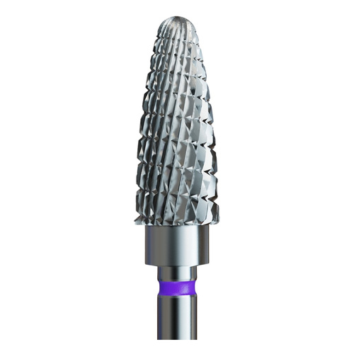 IQ Nails Tungsten Carbide Nail Drill Bit Pinecone Shaped Crosswise Cut 5mm Diameter for Manicure 274.134.050 1 Piece