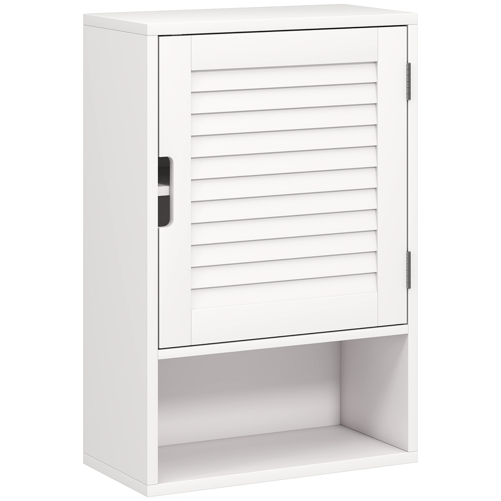 HOMCOM Bathroom Cabinet, Wall Mounted Storage Cabinet with Adjustable Shelves, 40 x 20 x 60 cm, White