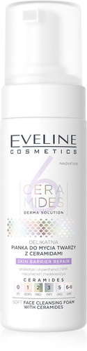 Eveline 6 Ceramides Gentle Face Washing Foam with Ceramides for Dry and Sensitive Skin 150ml