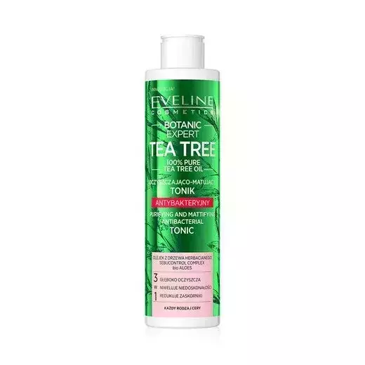 Eveline Botanic Expert Tea Tree Cleansing Matting Antibacterial Tonic 225ml