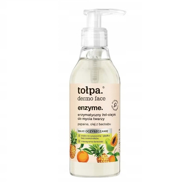 Tołpa Dermo Face Enzymatyczny Olejek-Żel Myjący 195ml