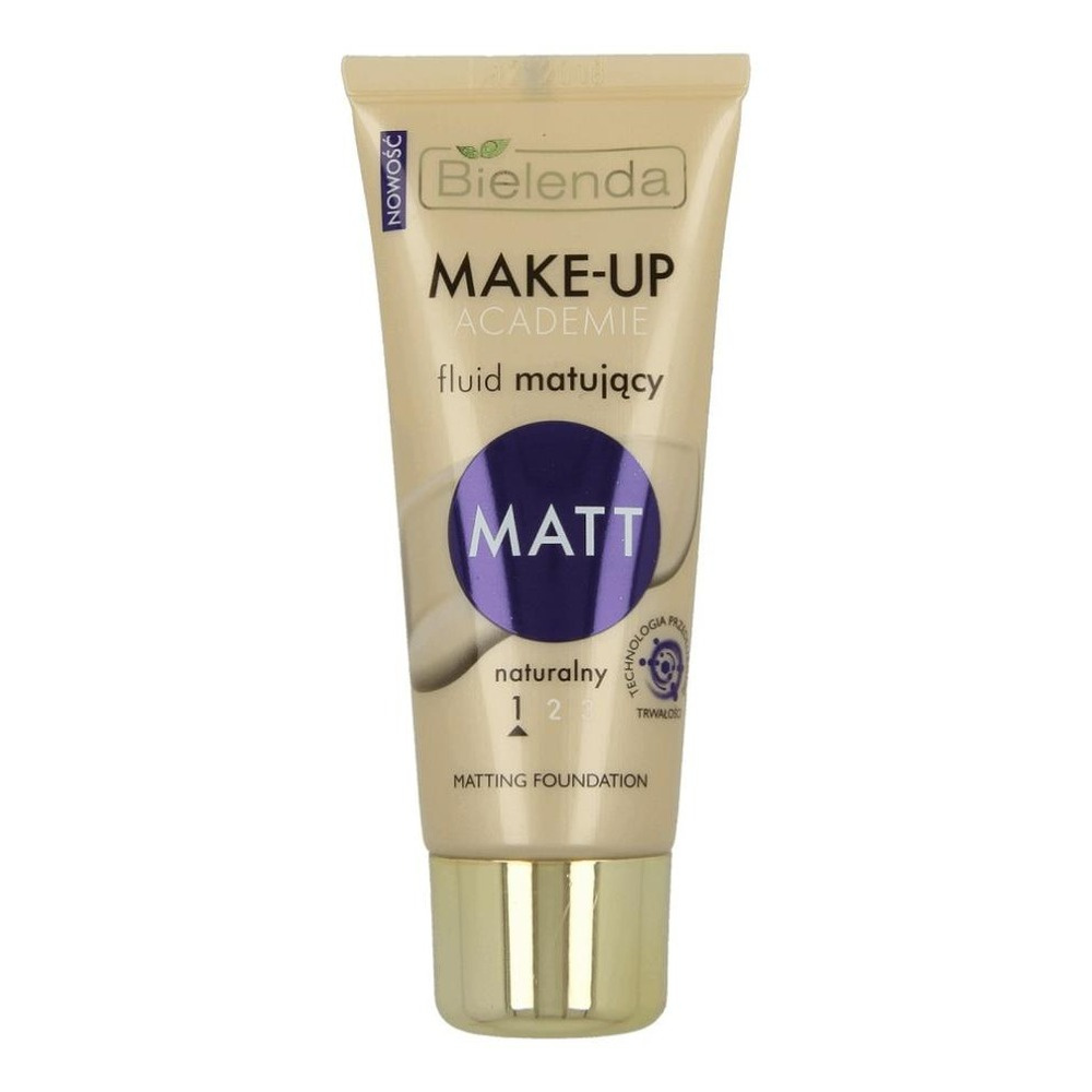 Bielenda Make-Up Academie Matt Mattifying Fluid No. 1 Natural for Combination and Oily Skin 30g