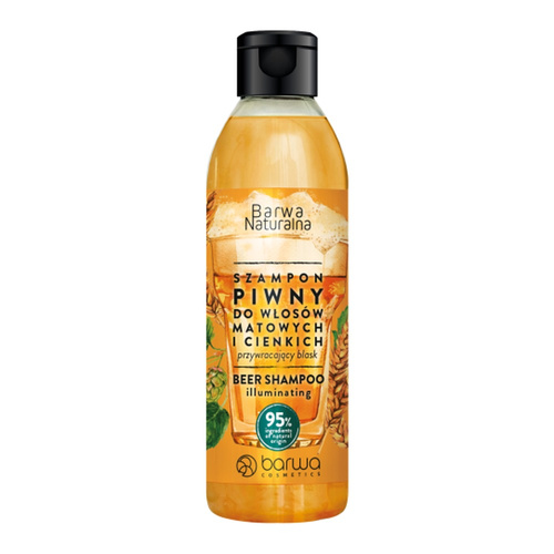 Barwa Naturalna Przywracający Blask Szampon Piwny dla Włosów Matowych i Cienkich 300ml