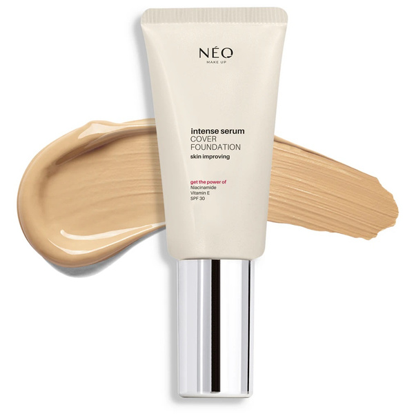 Neo Makeup Intense Serum Cover Foundation Podkład Kryjący Nr 01 Porcelain SPF30 Długotrwały Efekt 30ml