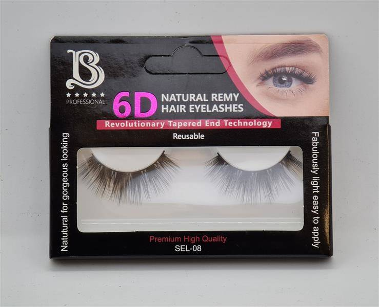 Star Beauty Professional Natural Eyelashes 6D Full Volume Soft Reusable SEL08