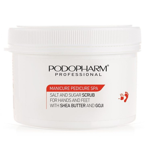 Podopharm Professional Peeling Solno-Cukrowy do Dłoni i Stóp z Masłem Shea i Goji 600g