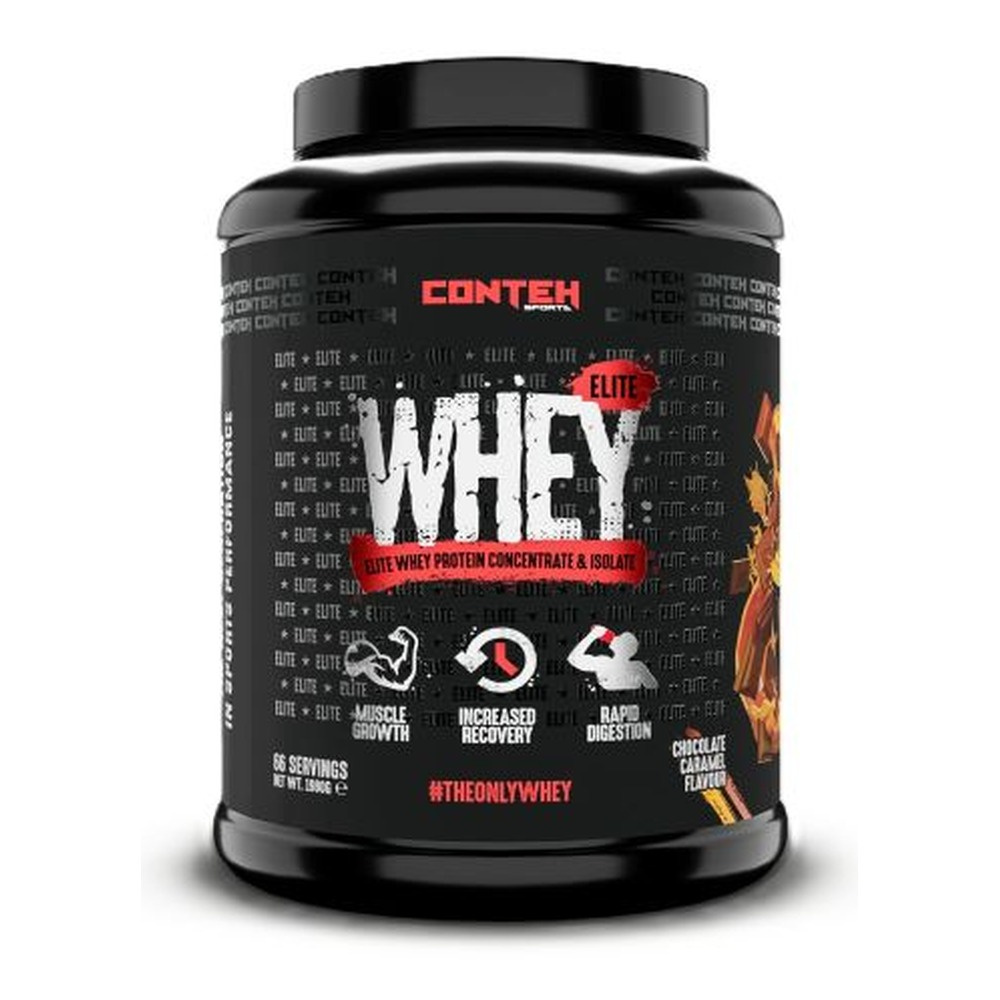 Conteh Sports Whey Elite Mieszanka białek serwatkowych, Czekolada-Karmel 1980g