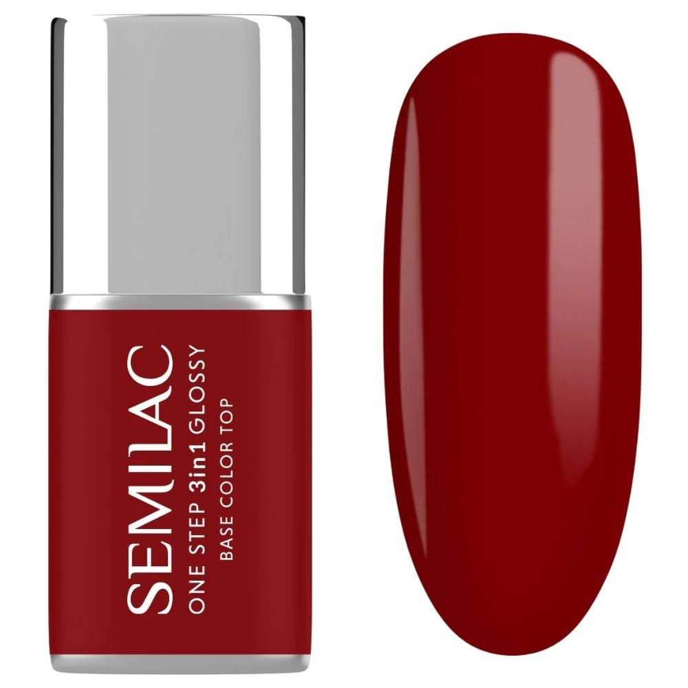 Semilac One Step 3in1 Lakier Hybrydowy S575 Dark Red 7ml