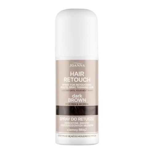 Joanna Hair Retouch Spray for Retouching Roots Grey Thinning Hair Dark Brown 75ml