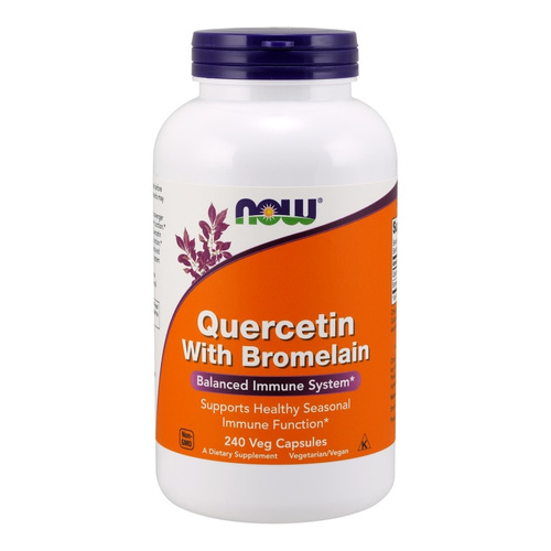 Now Foods Quercetin with Bromelain Wspomaga Układ Odpornościowy 240 Kapsułek