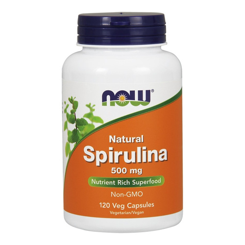 Now Foods Spirulina Natural 500mg Wspiera Układ Krążenia Immunologiczny i Detoksykację 120 Kapsułek