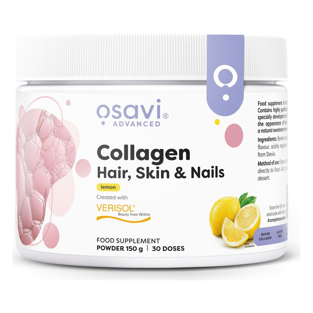 Osavi Collagen Peptides Collagen Hair Skin and Nails Lemon 150g