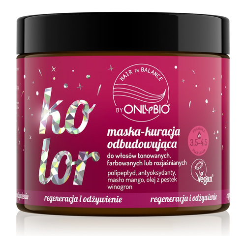 OnlyBio Hair in Balance Kolor Maska - Kuracja Odbudowująca 280ml