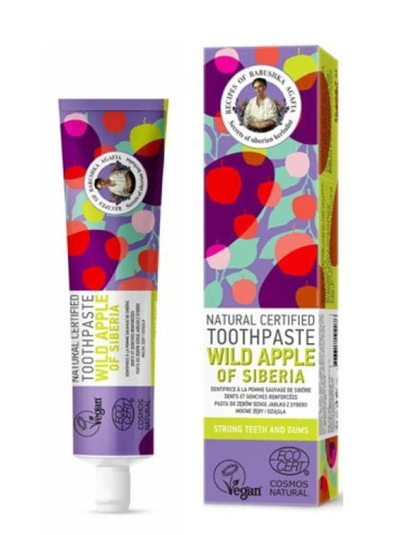 Grandma AGAFIA Toothpaste Wild Apple Of Siberia - Strong Teeth And Gums 85g