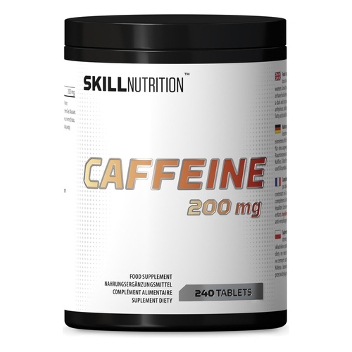 Skill Nutrition Caffeine 200mg Tablets for Energy and Focus 240 Tabs