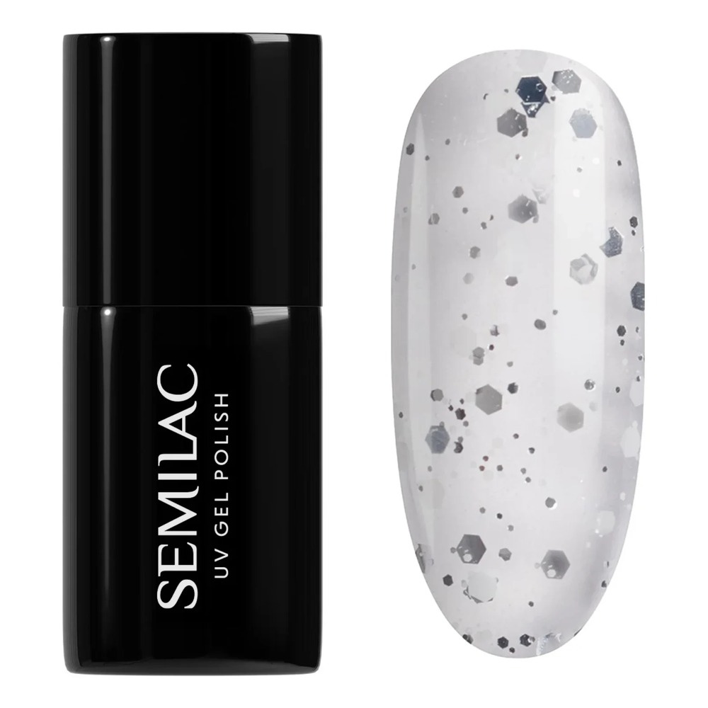 Semilac Whispers of Spring Hybrid Gel Polish 924 Silver & White 7ml