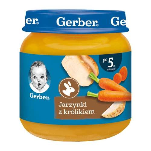 Gerber Danie Jarzynki z Królikiem dla Niemowląt po 5 Miesiącu 125g