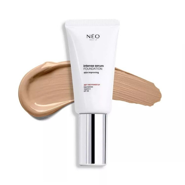 Neo Makeup Intense Serum SPF 30 Satin Foundation Nr 01 Porcelain dla każdego Rodzaju Skóry 30ml