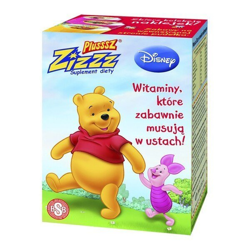 Plusssz Zizzz, tabletki musujące o smaku malinowym, bez cukru, 50szt