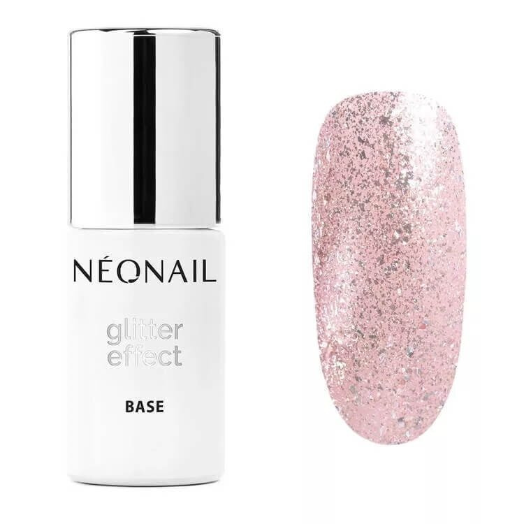 NeoNail UV/LED Baza Hybrydowa Glitter Effect Base Rose 7.2ml