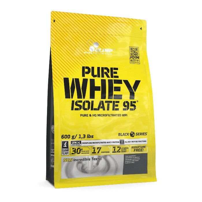 Olimp Nutrition Pure Whey Isolate 95 Izolat Białka Serwatkowego na Wzrost i Regenerację Mięśni Lody Waniliowe 600g