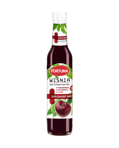 Fortuna Cherry Syrup without Preservatives with Zinc Vitamins C and D 250ml