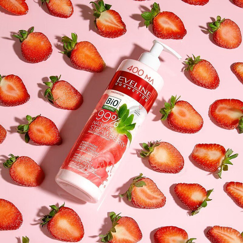 Eveline 99% Natural Strawberry Moisturizing and Smoothing Body Yogurt 400ml