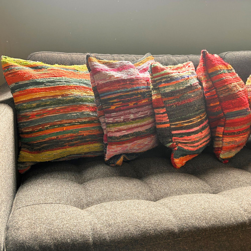 Rag Rug Cushion Covers - Multicoloured
