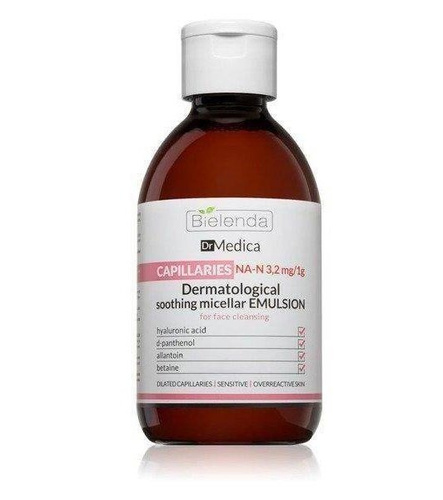 Bielenda Capillaries Kojący Płyn Micelarny do Skóry Skłonnej do Zaczerwienień 250ml