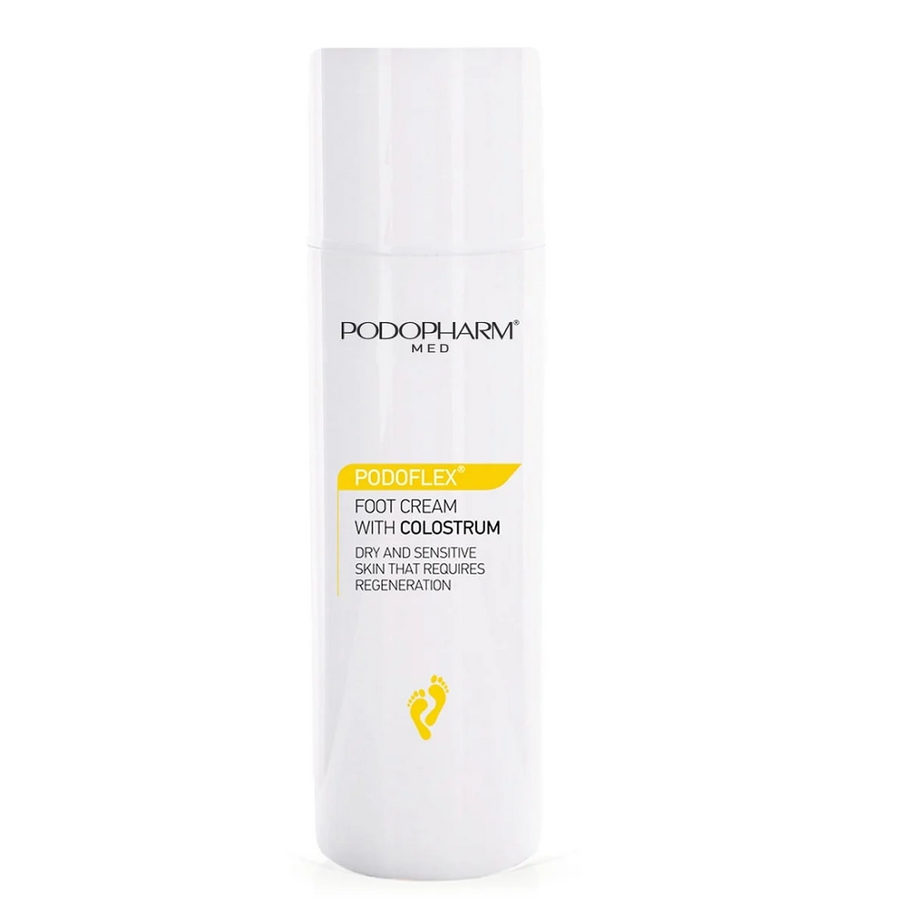 Podopharm Med Podoflex Pielęgnacyjny Krem do Stóp z Colostrum dla Skóry Wrażliwej i Skłonnej do Podrażnień 150ml