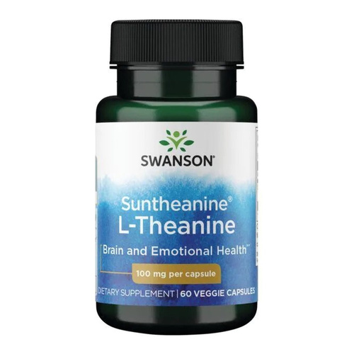 Swanson Suntheanine L-Theanine 100mg Supports Concentration and Well-being 60 Capsules