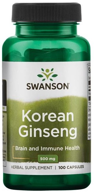 Swanson Korean Ginseng 500mg 100 Capsules
