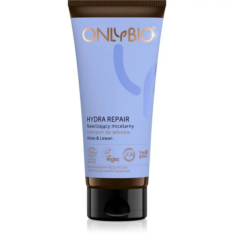 OnlyBio Hydra Repair Nawilżający Micelarny Szampon dla Włosów Suchych i Zniszczonych Aloes i Lewan 200ml