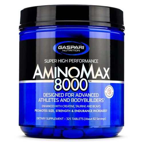 Gaspari Nutrition AminoMax 8000 Aminokwasy na Wzrost i Regenerację Mięśni 325 Tabletek