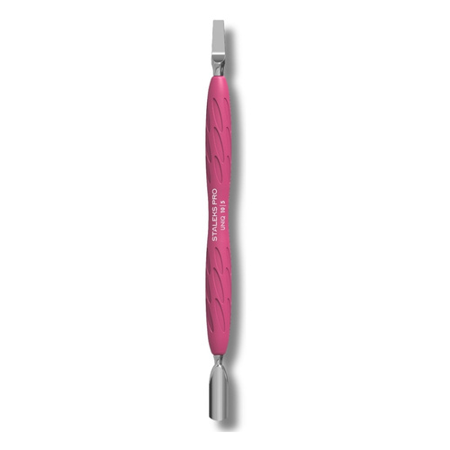 Staleks Pro UNIQ 10 Type 5 Gummy Double‑Ended Cuticle Pusher With Silicone Handle 1pc