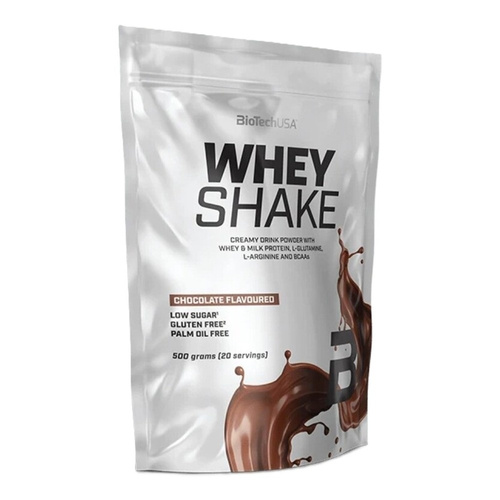 BioTechUSA Whey Shake Whey & Milk Protein Drink Powder Chocolate 500g