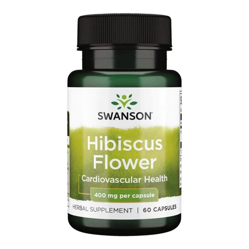 Swanson Hibiscus Flower 400mg Kwiat Hibiskusa na Wsparcie Układu Krążenia 60 Kapsułek