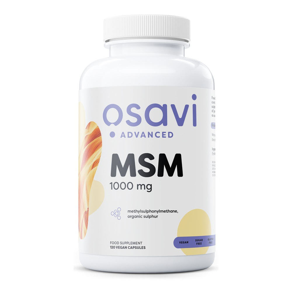 Osavi MSM 1000 mg Siarka Organiczna Na Stawy Skórę i Włosy 120 Kapsułek