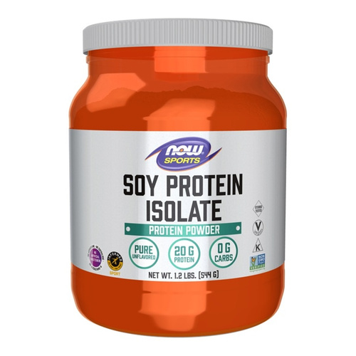 NOW Foods Izolat Białka Sojowego Bezsmakowy w Proszku na Wsparcie Mięśni 544g