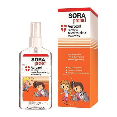 Sora Protect, aerozol na włosy zapobiegający wszawicy, 50ml
