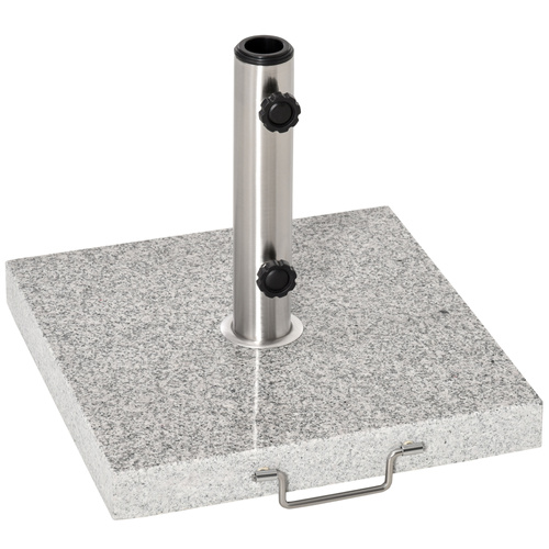 Outsunny 25kg Garden Umbrella Base Durable Parasol Holder Patio Furniture Outdoor Sunshade Marble Stand